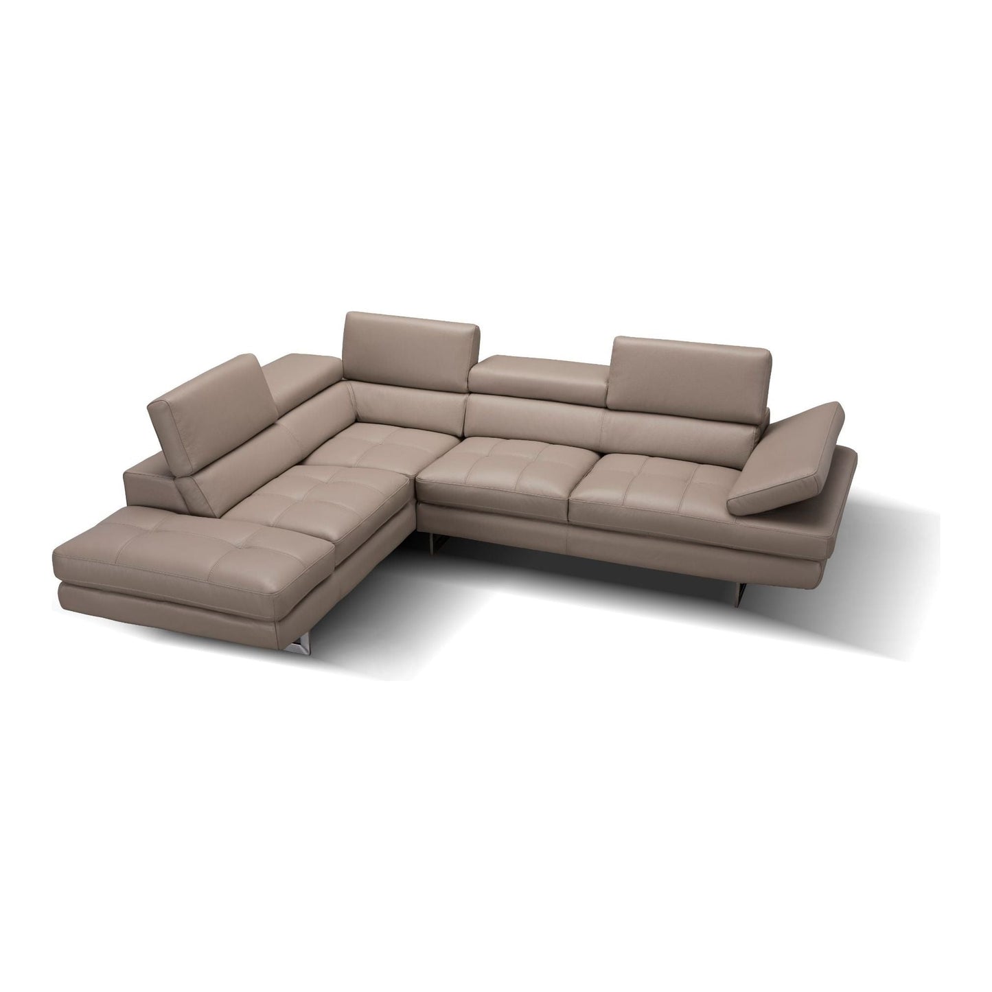 A761 Italian Leather Sectional Peanut In Left hand Facing jnmfurniture Sectionals 1785523-LHFC