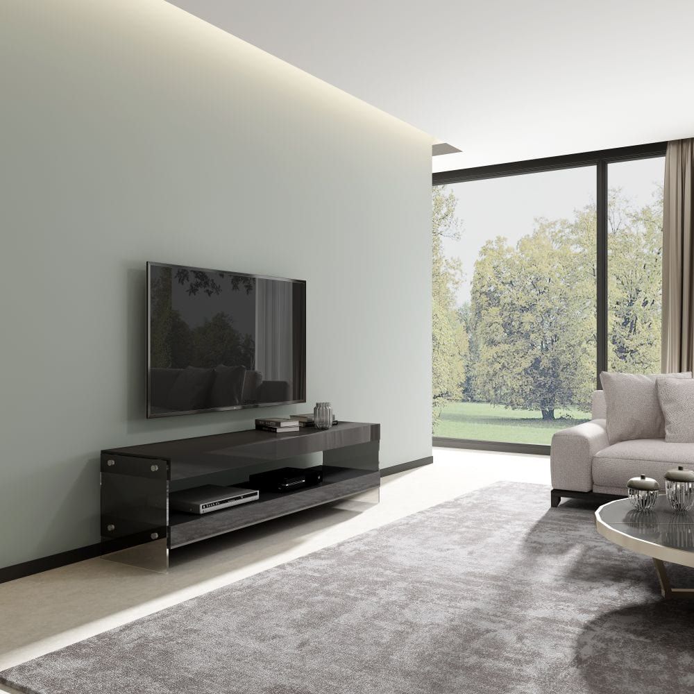 Cloud TV Base in Grey High Gloss jnmfurniture TV Stands & Media 179701-TV-G