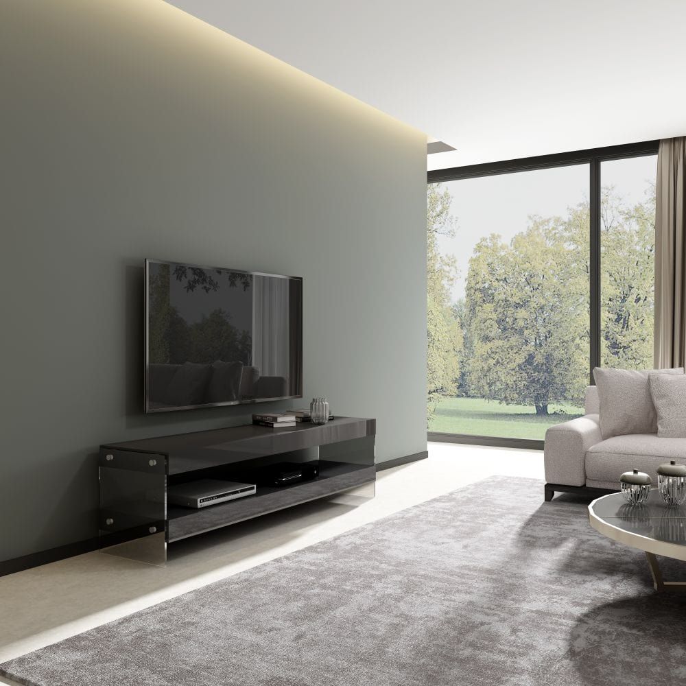 Cloud TV Base in Grey High Gloss jnmfurniture TV Stands & Media 179701-TV-G