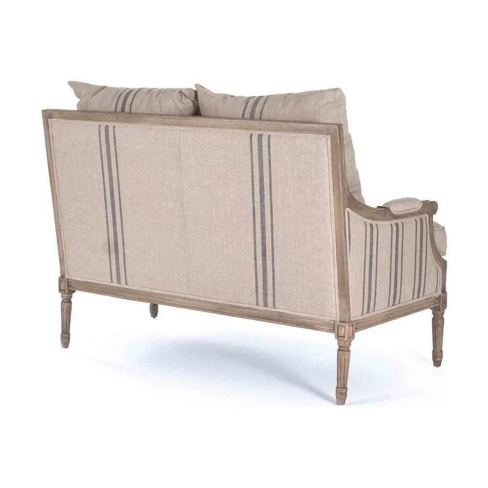Louis Settee Zentique Settee B007-2 E255-3 Stripe Blue A033