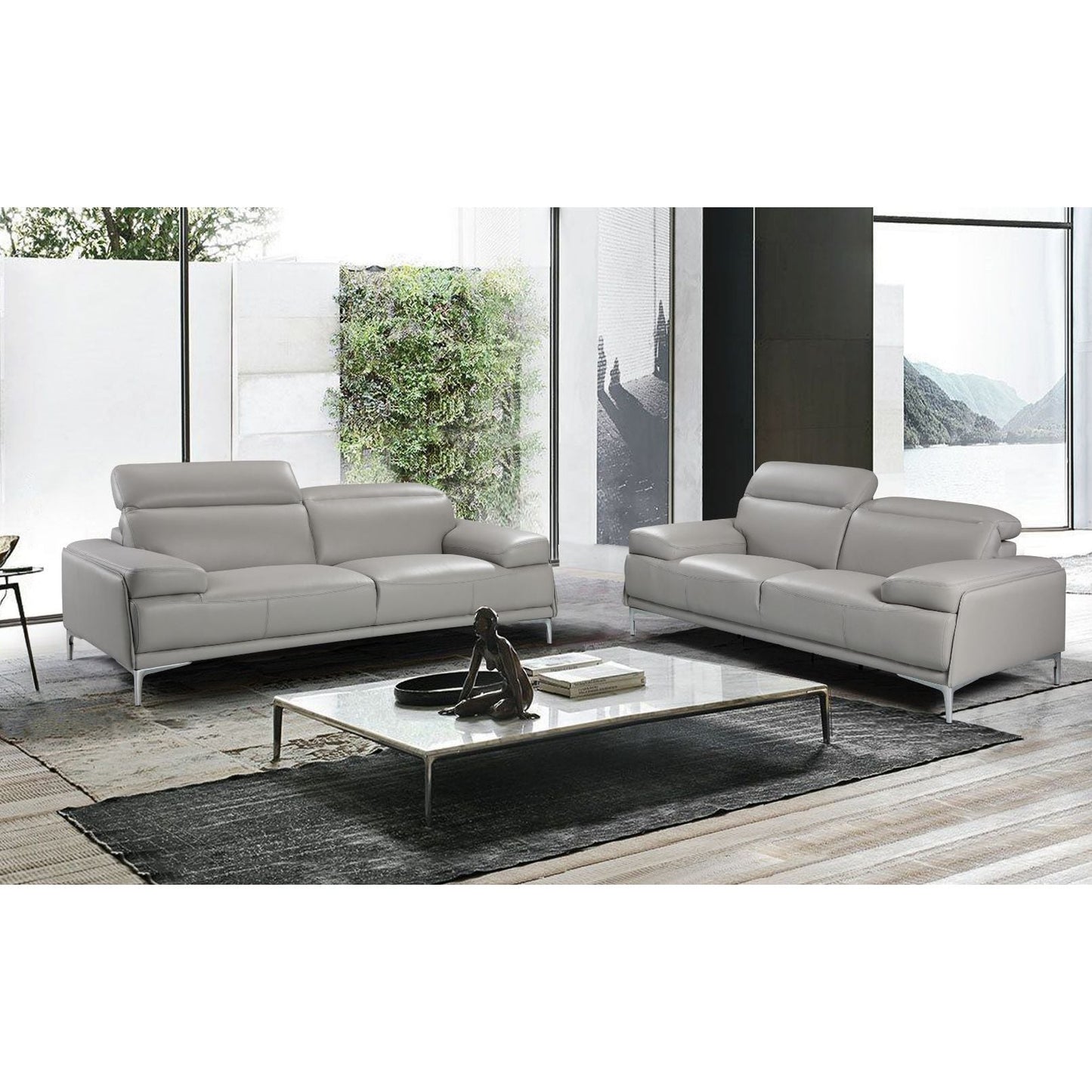 Nicolo Love Seat in Light Grey jnmfurniture Loveseats 18983-L