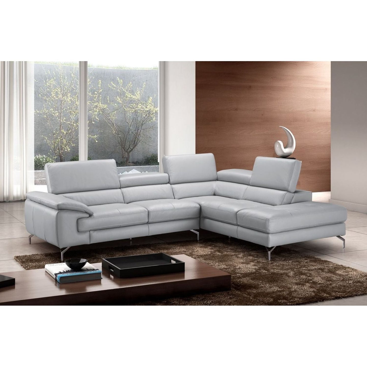 Olivia Premium Leather Sectional In Right Facing Chaise jnmfurniture Sectionals Sectionals 18275-RHFC
