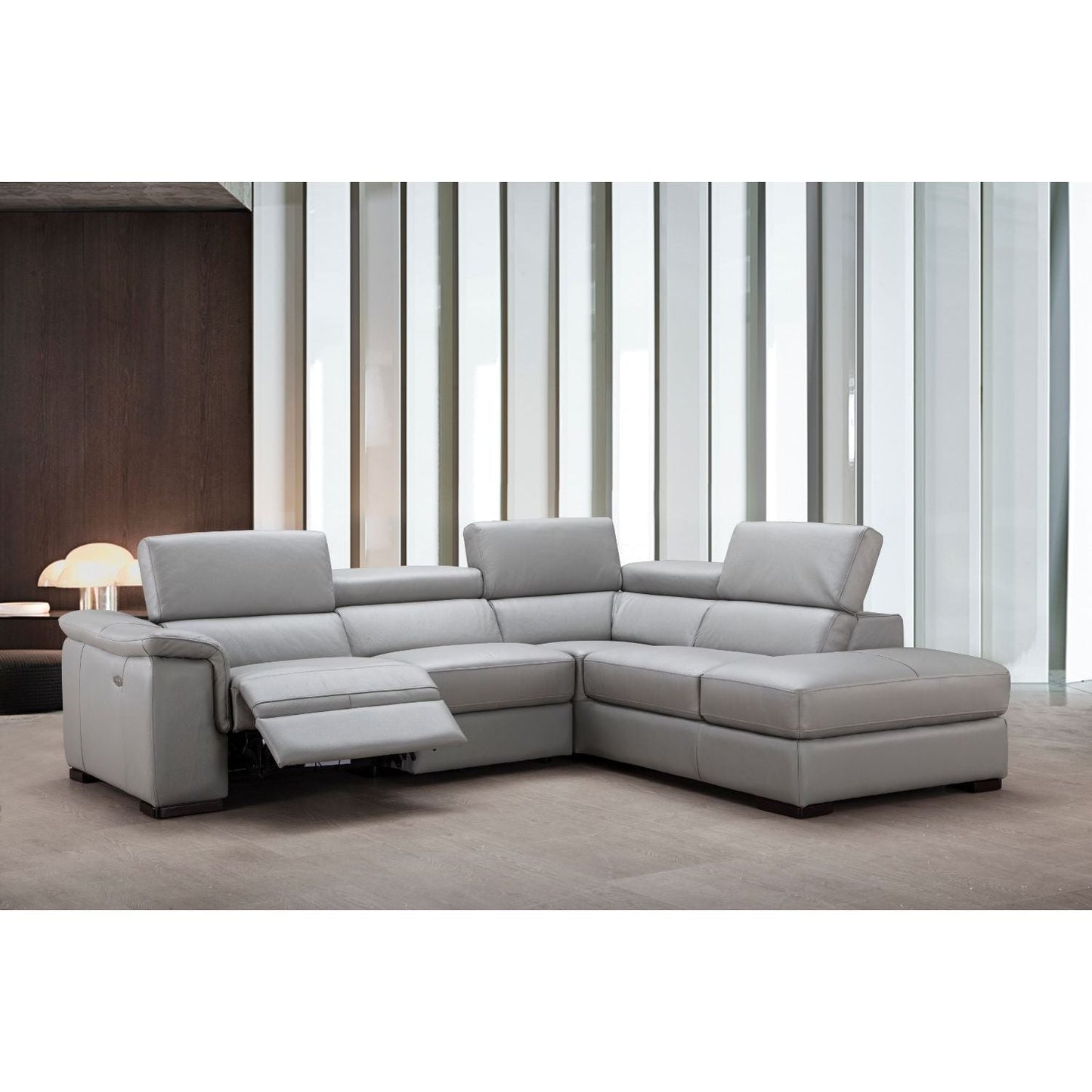 Perla Premium Leather Sectional in Right Hand Facing Chaise jnmfurniture Sectionals Sectionals 18231-RHFC