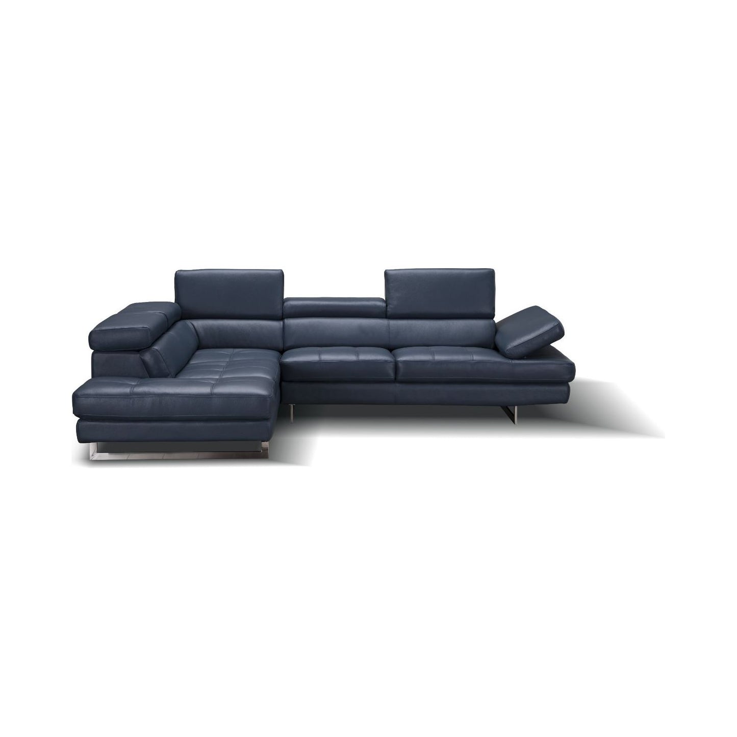 A761 Italian Leather Sectional Blue In Left Hand Facing jnmfurniture Sectionals 178553-LHFC