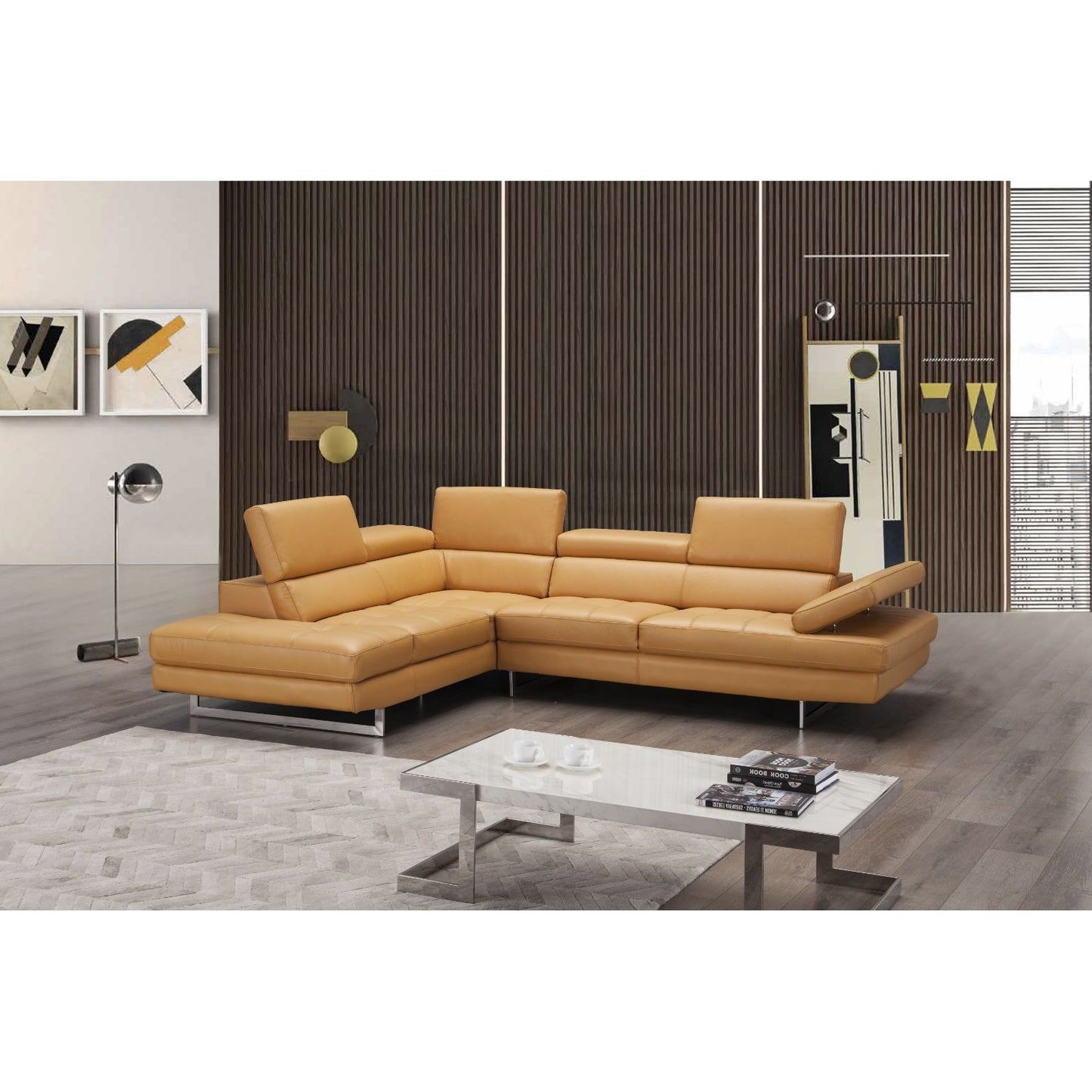 A761 Italian Leather Sectional Freesia In Left Hand Facing jnmfurniture Sectionals 178555-LHFC