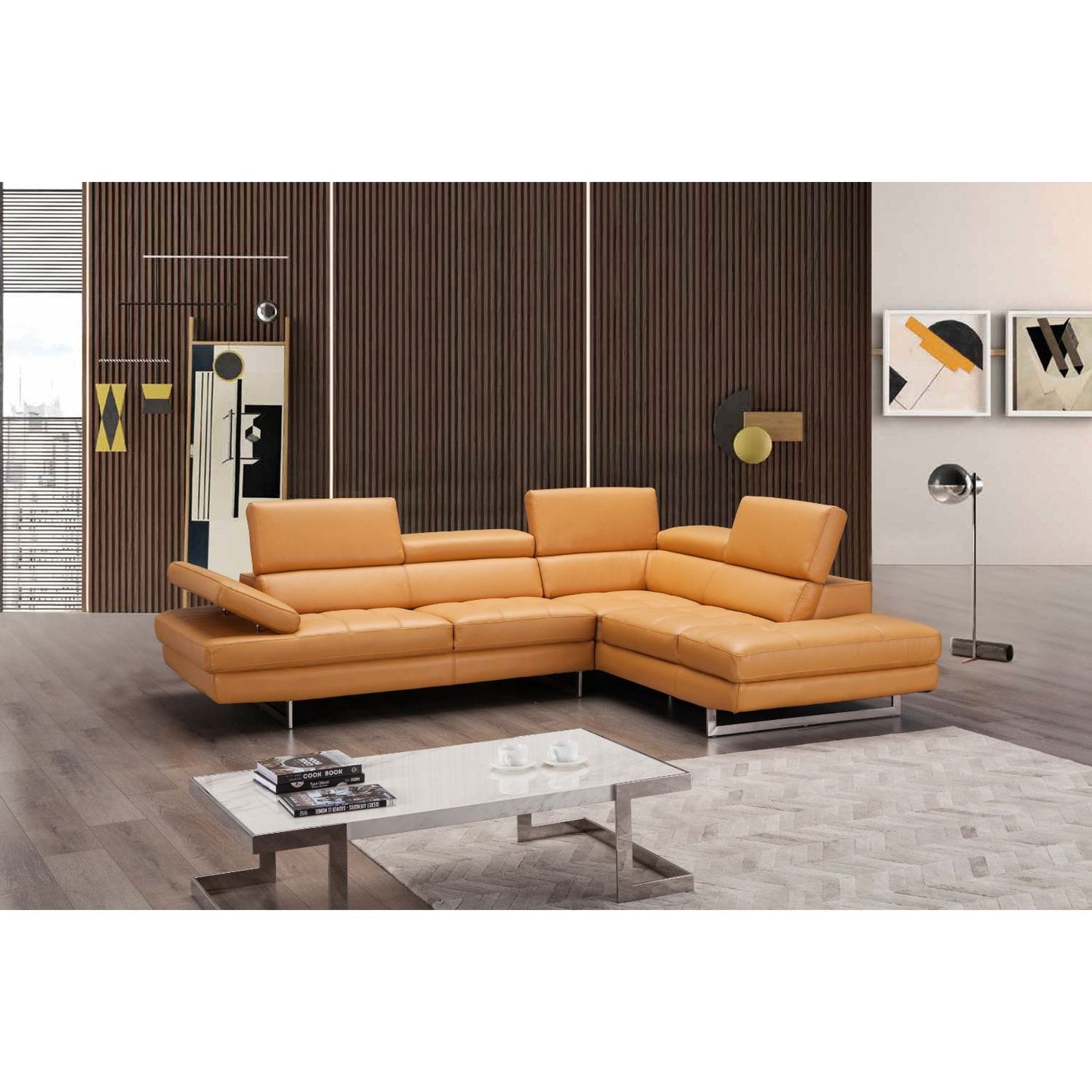 A761 Italian Leather Sectional Freesia In Right Hand Facing jnmfurniture Sectionals 178555-RHFC