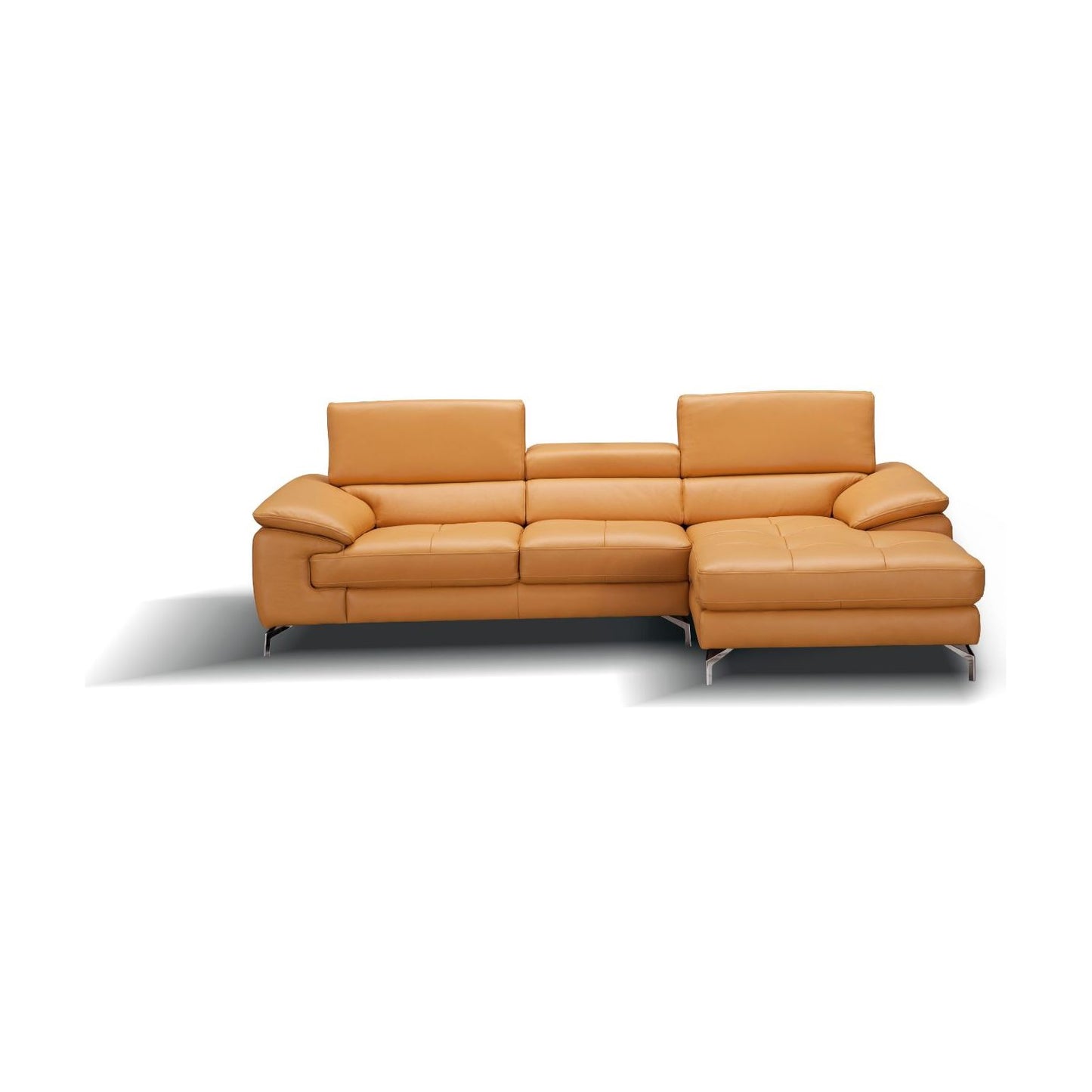 A973B Italian Leather Mini Sectional Right Facing Chaise in Freesia jnmfurniture Sectionals 179064-RHFC