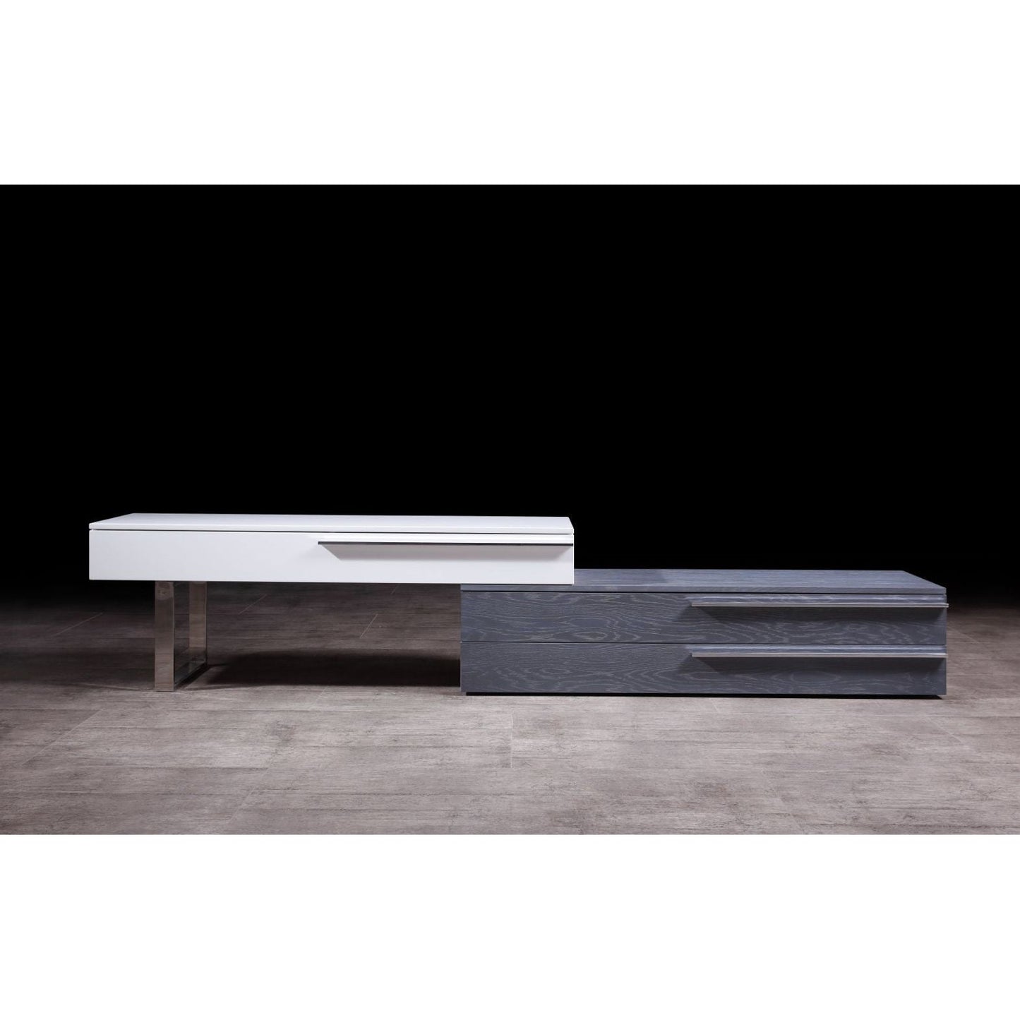 CE Hudson TV Base in Grey & White jnmfurniture TV Stands & Media 17475-GW