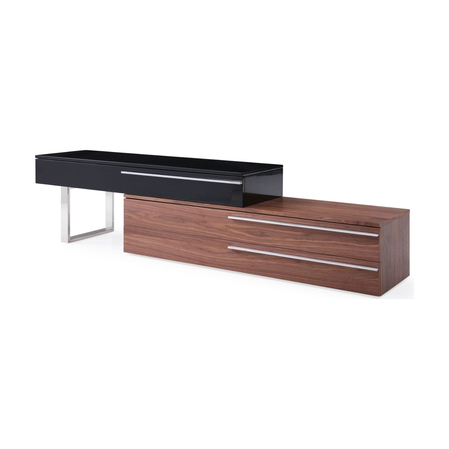 CE Hudson TV Base in Walnut & Black jnmfurniture TV Stands & Media 17475-WB