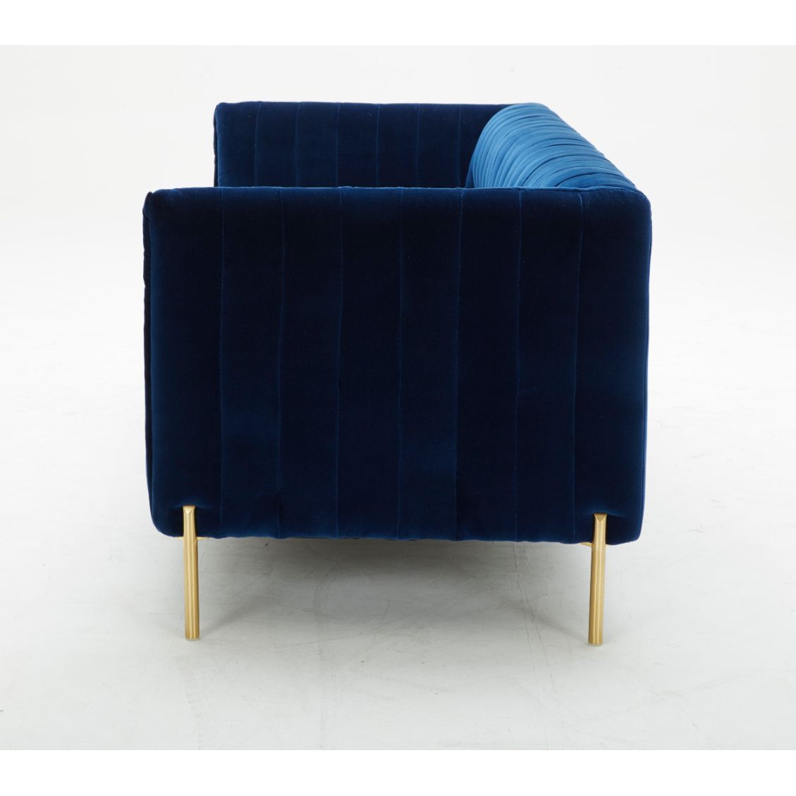 Deco Love Seat in Blue Fabric jnmfurniture Loveseats 17663-B-L