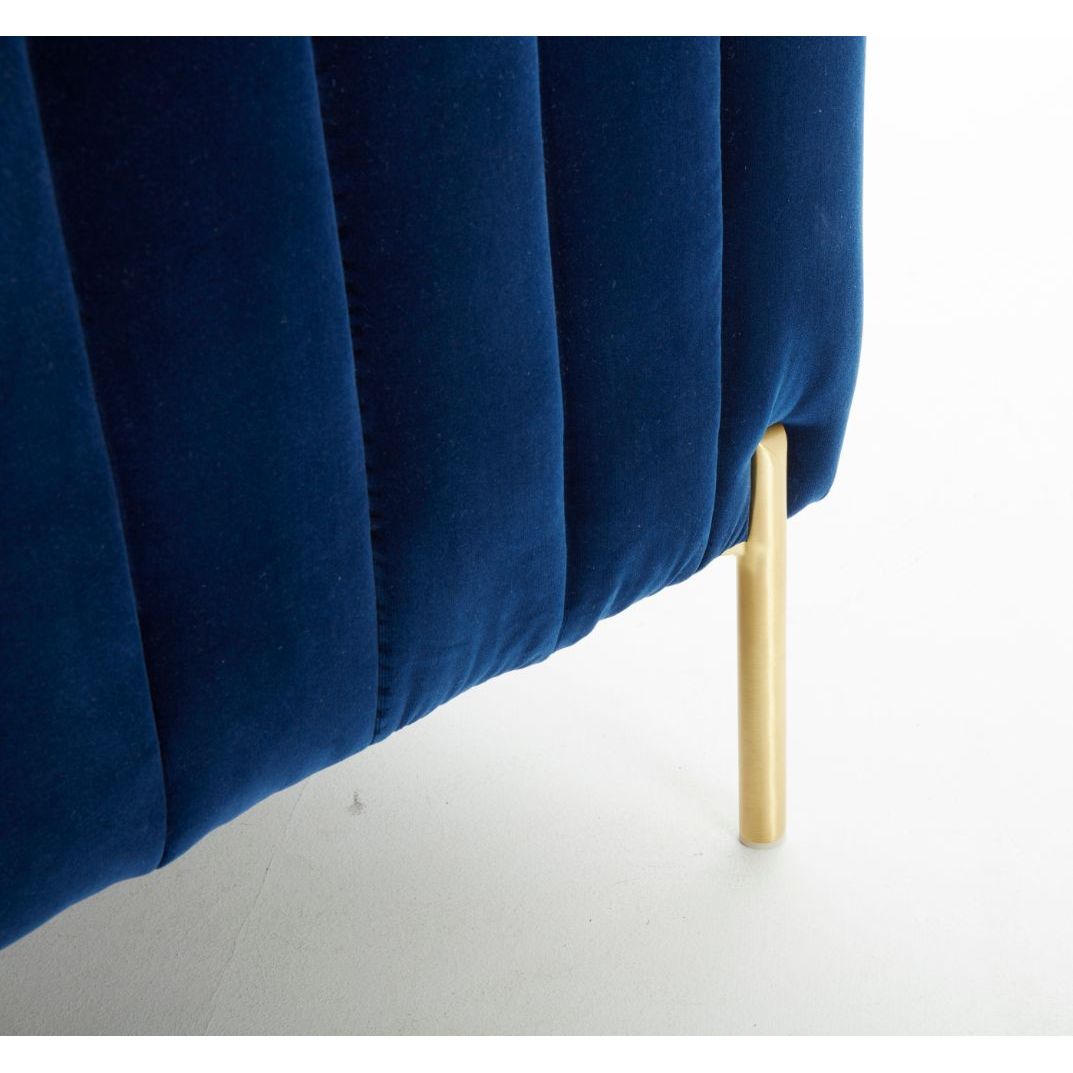 Deco Love Seat in Blue Fabric jnmfurniture Loveseats 17663-B-L