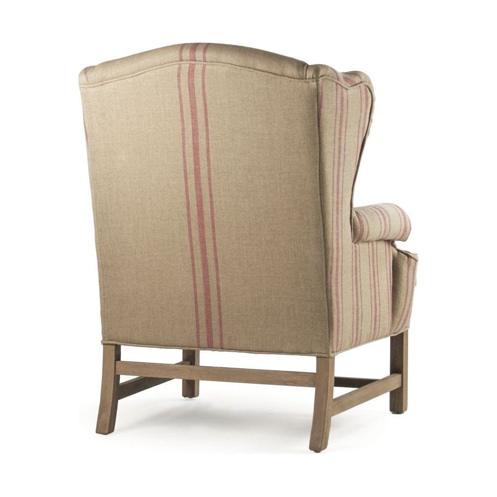 Fabien Club Chair Zentique Chairs & Seating CF090 E255-3 A034 Red Stripe