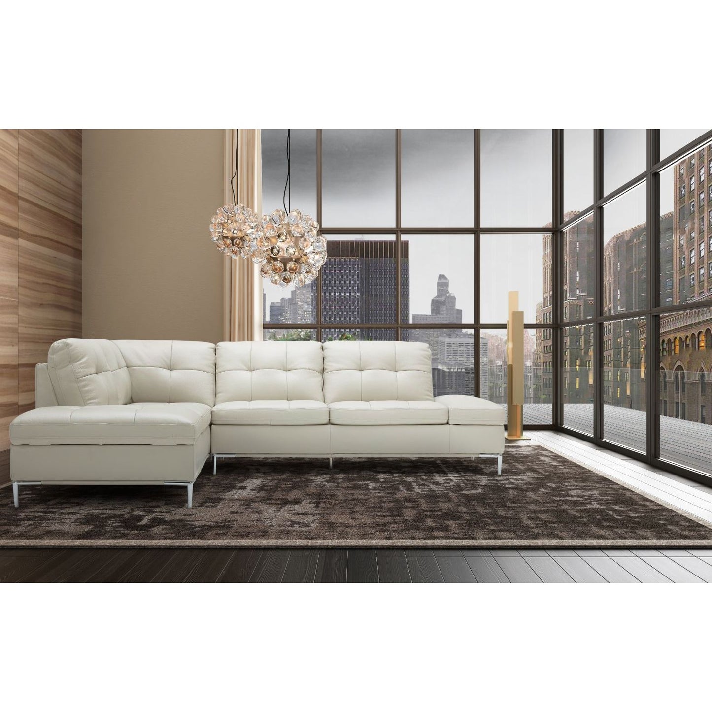 Leonardo Silver Grey in Left Hand Facing jnmfurniture Sectionals 18994-LHFC