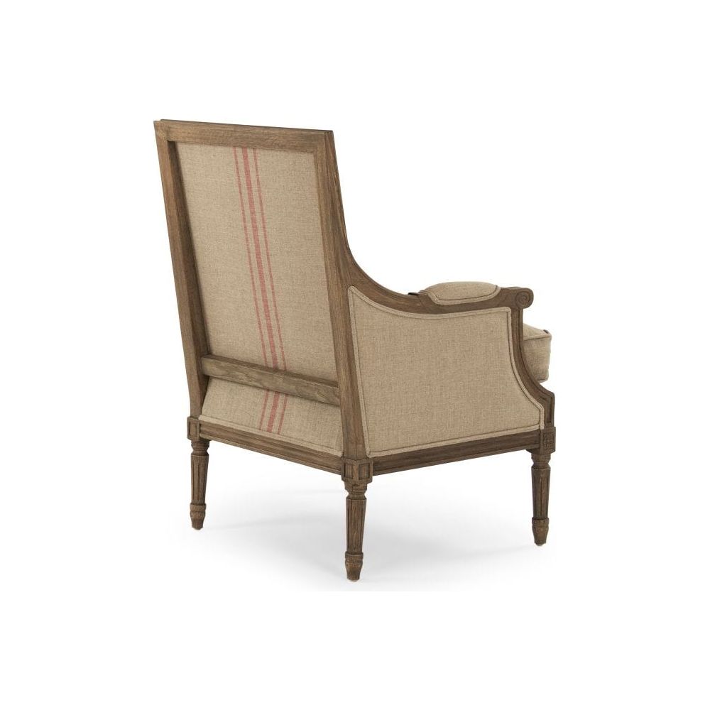 Louis Club Chair Zentique Chairs & Seating B007 E255-3 A034 Red Stripe