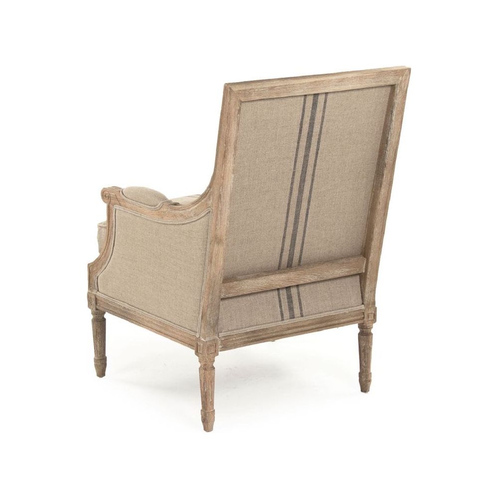 Louis Club Chair Zentique Chairs & Seating B007 E272 A033 Blue Stripe