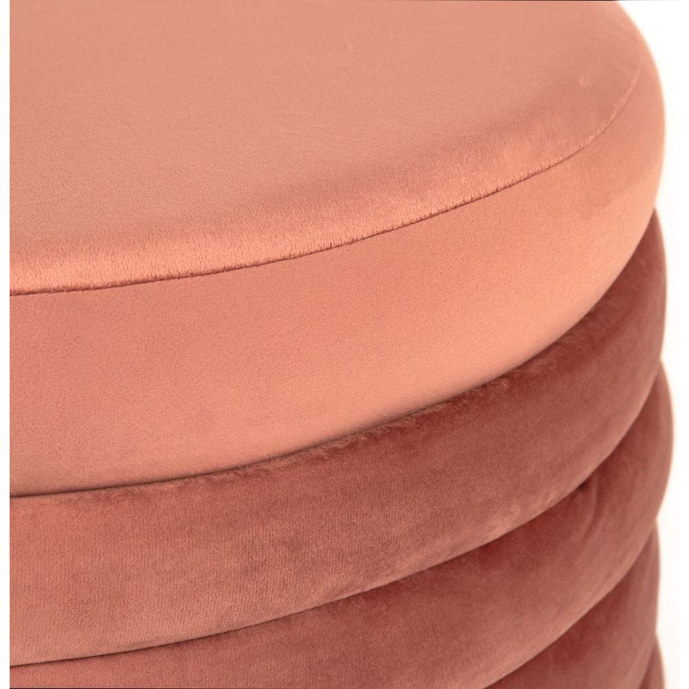 Mauve Rose Velvet Ottoman Zentique Ottomans & Poufs GH005-VP