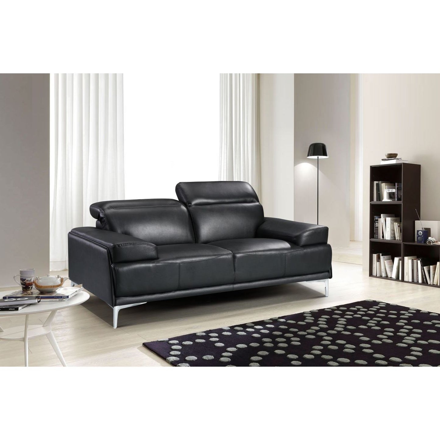 Nicolo Love Seat in Black jnmfurniture Loveseats 18982-L