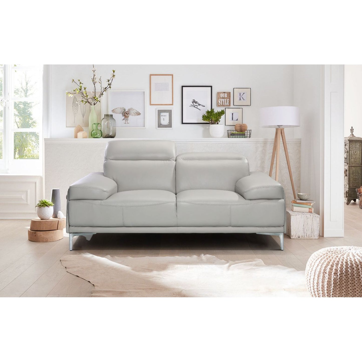 Nicolo Love Seat in Light Grey jnmfurniture Loveseats 18983-L