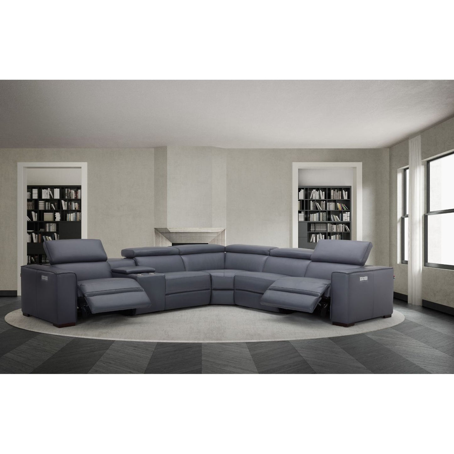 Picasso Motion Sectional in Blue Grey jnmfurniture Sectionals 18865-BG