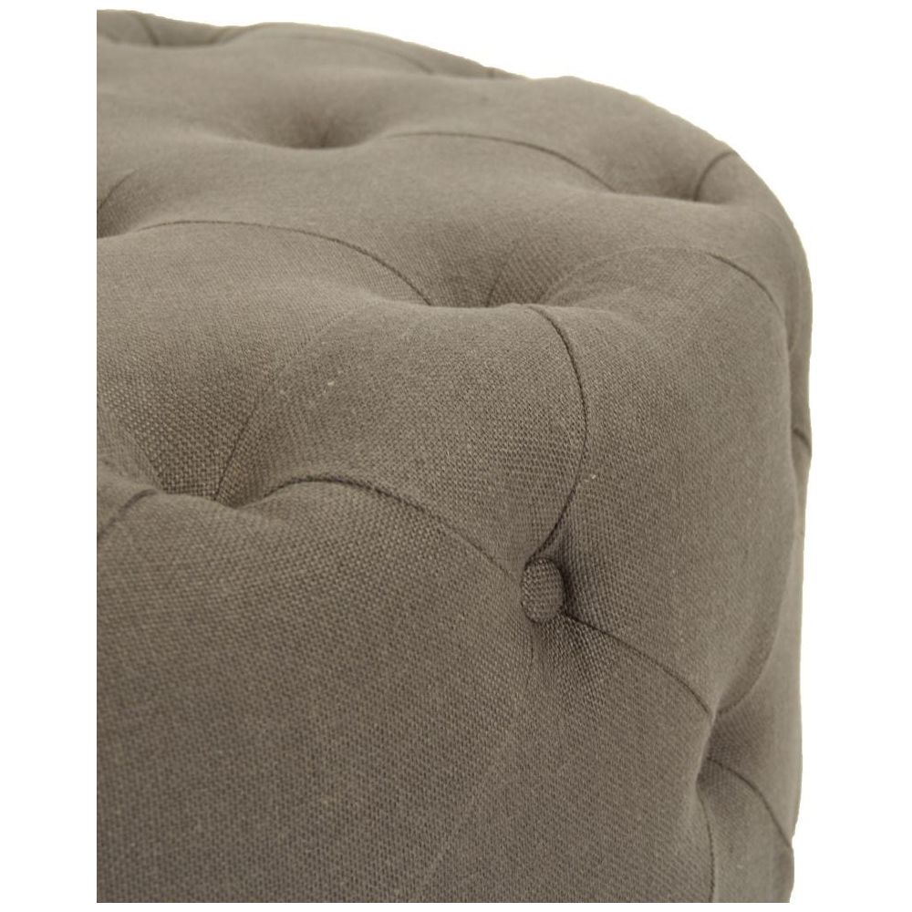 Round Tufted Ottoman Zentique Ottomans & Poufs F204 A048