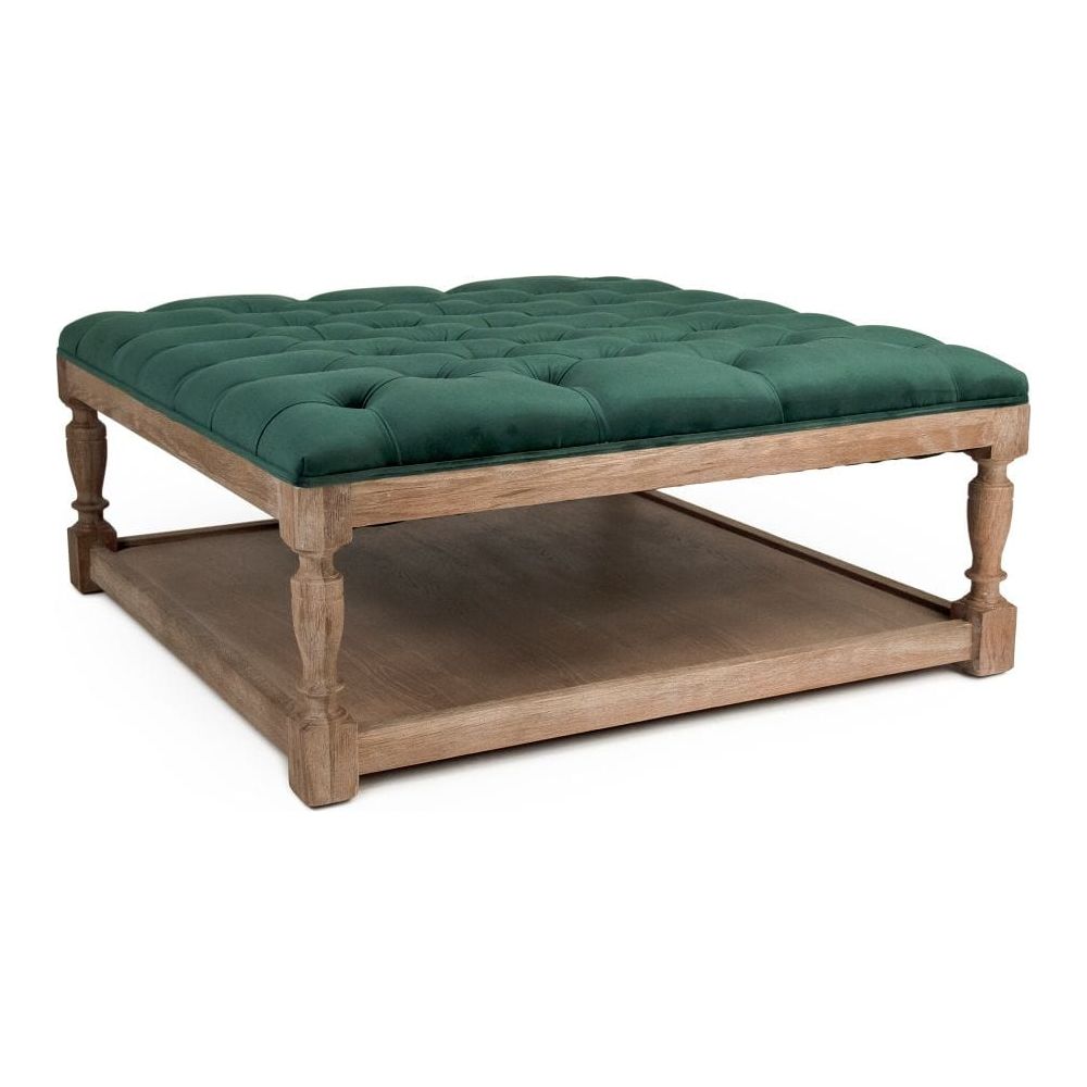 Square Tufted Ottoman Zentique Ottomans & Poufs CFH136-Z E272 V093