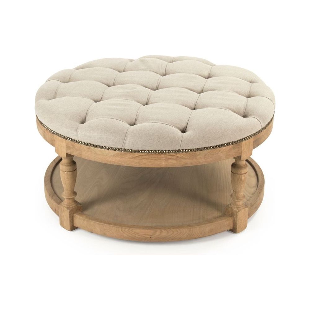 Tammy Ottoman Zentique Ottomans & Poufs ZEN43 E255 A003 w/ Nailhead