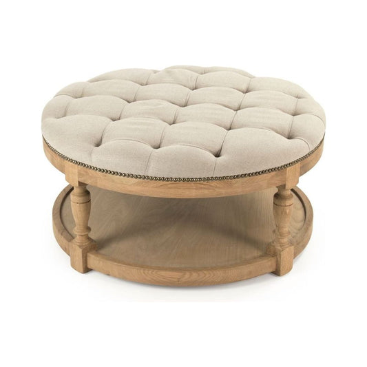 Tammy Ottoman Zentique Ottomans & Poufs ZEN43 E255 A003 w/ Nailhead