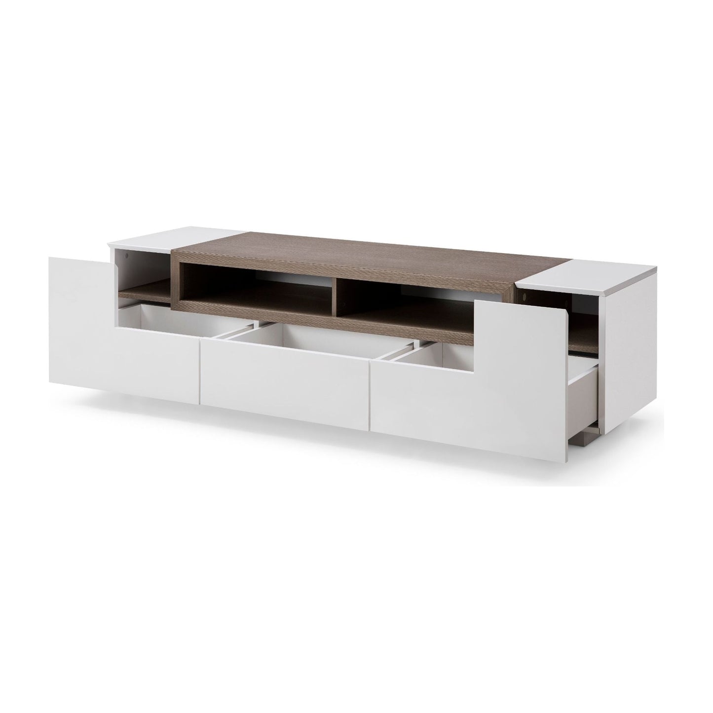 W TV002 White Gloss/Grey Veneer jnmfurniture TV Stands & Media 1763940