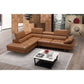 A761 Italian Leather Sectional Caramel In Left hand Facing jnmfurniture Sectionals 17855211-LHFC