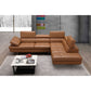 A761 Italian Leather Sectional Caramel In Right Hand Facing jnmfurniture Sectionals 17855211-RHFC