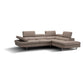 A761 Italian Leather Sectional Slate Peanut In Right Hand Facing jnmfurniture Sectionals 1785523-RHFC