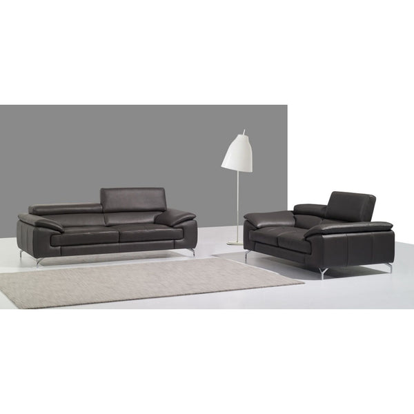 A973 Italian Leather Love in Grey jnmfurniture Loveseats 17906112-L