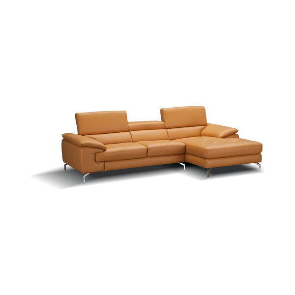 A973B Italian Leather Mini Sectional Right Facing Chaise in Freesia jnmfurniture Sectionals 179064-RHFC