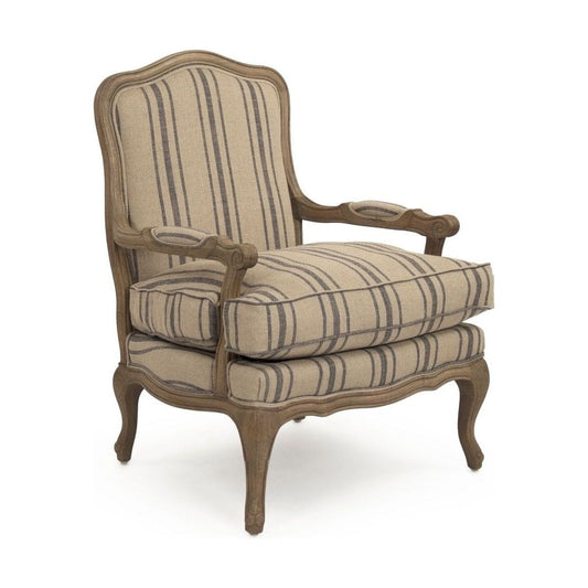 Bastille Lounge Chair Zentique Chairs & Seating CFH004-1 E255-3 Stripe Blue