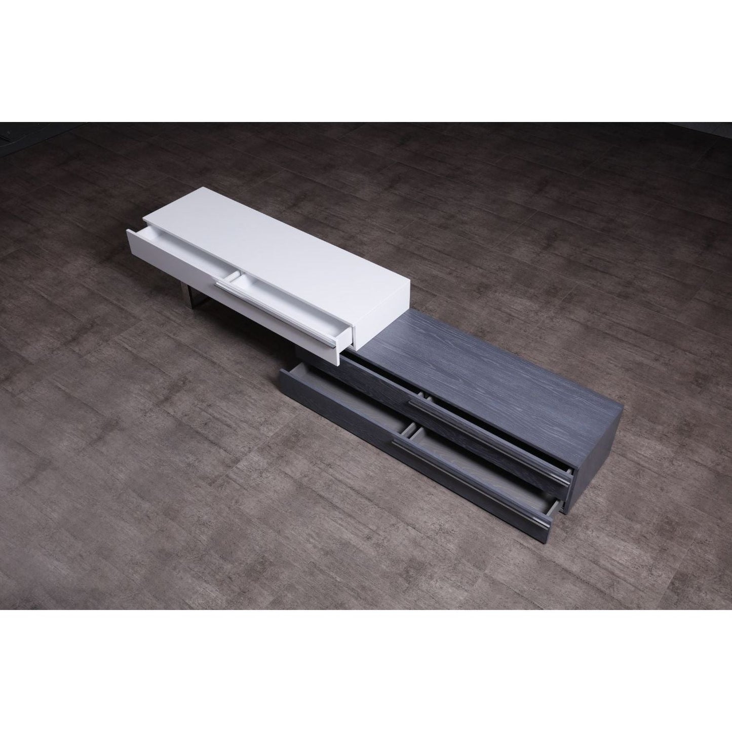 CE Hudson TV Base in Grey & White jnmfurniture TV Stands & Media 17475-GW