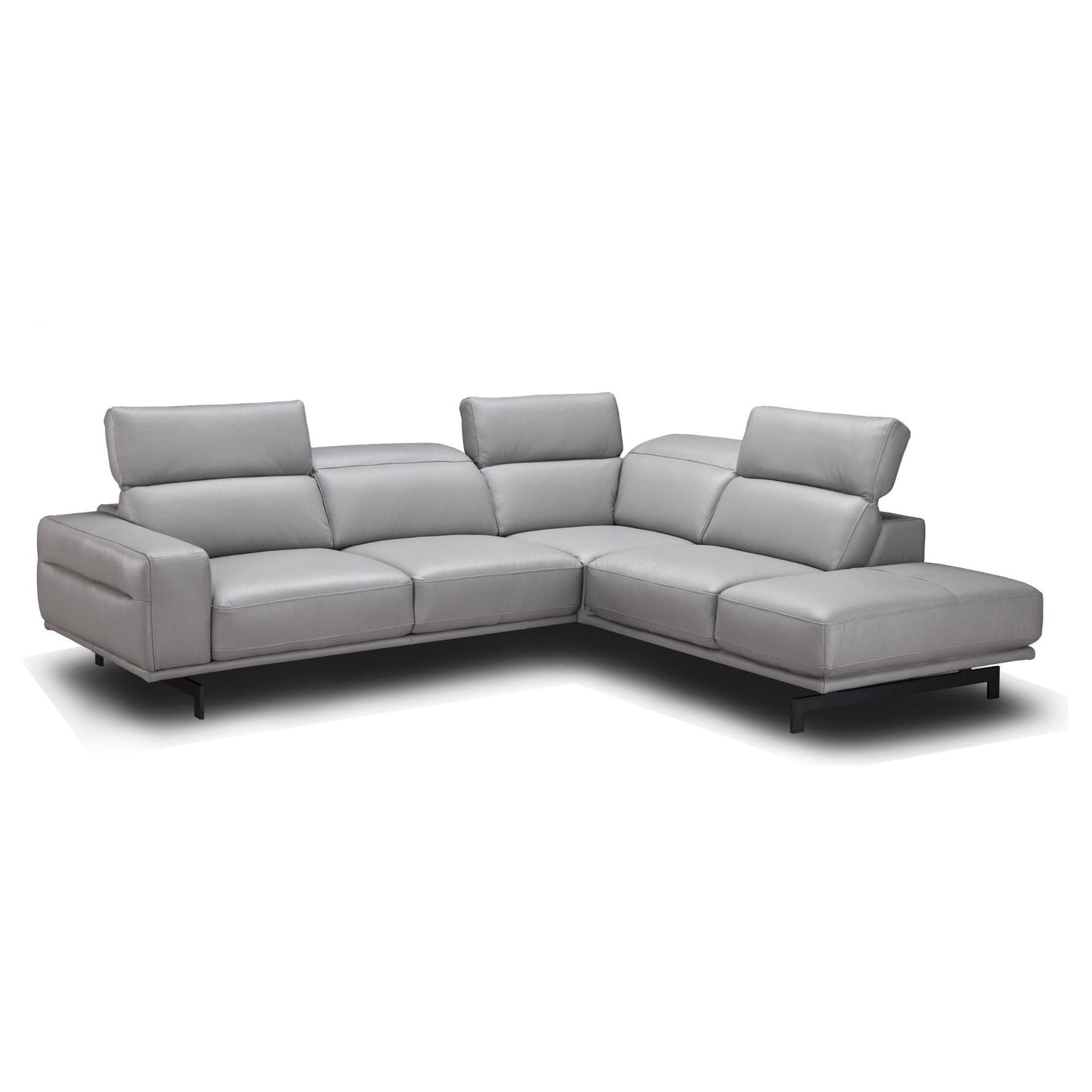 Davenport Light Grey Sectional in Right Facing jnmfurniture Sectionals 17981-RHFC