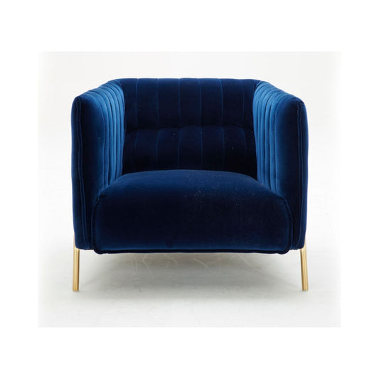 Deco Chair in Blue Fabric jnmfurniture Chairs & Seating 17663-B-C