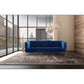 Deco Love Seat in Blue Fabric jnmfurniture Loveseats 17663-B-L