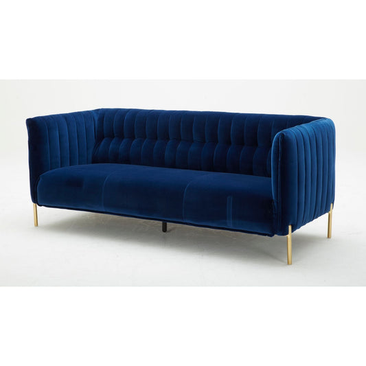 Deco Sofa in Blue Fabric jnmfurniture Sofas 17663-B-S