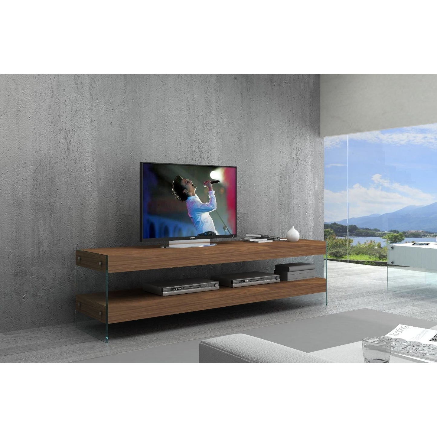 Elm TV Base White High Gloss jnmfurniture TV Stands & Media 178544-TV