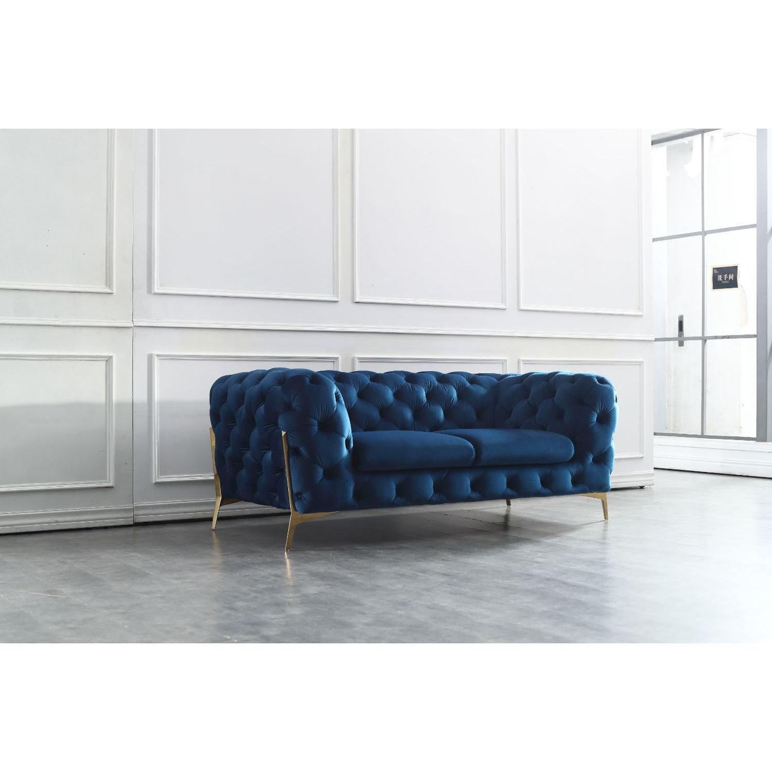 Glamour Love Seat in Blue jnmfurniture Loveseats 17182-L