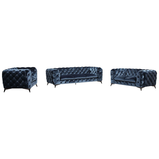 Glitz Love Seat in Blue jnmfurniture Loveseats 184451-L-BL