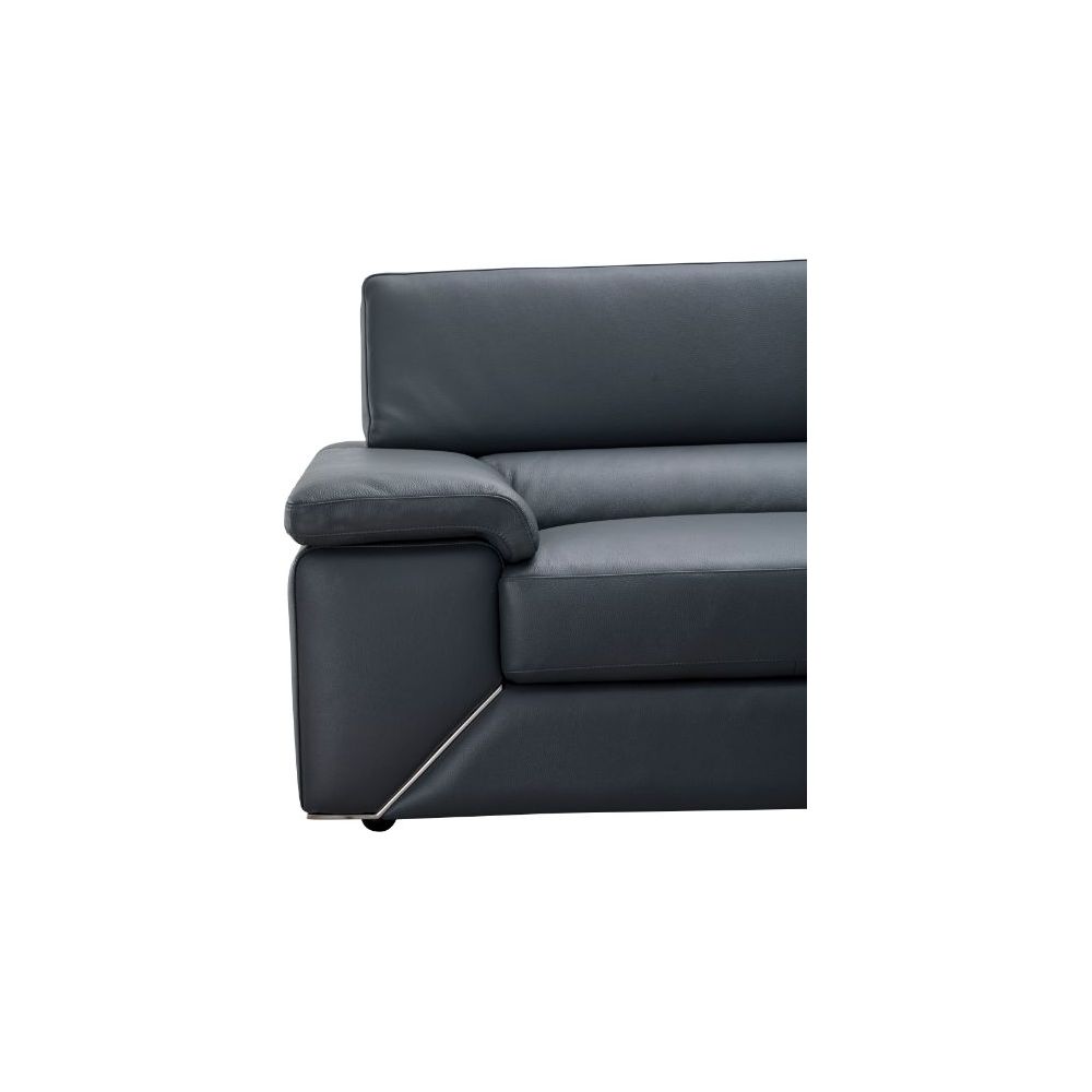 Kobe Left Facing Leather Sectional in Blue Grey jnmfurniture Sectionals 182224-LHFC