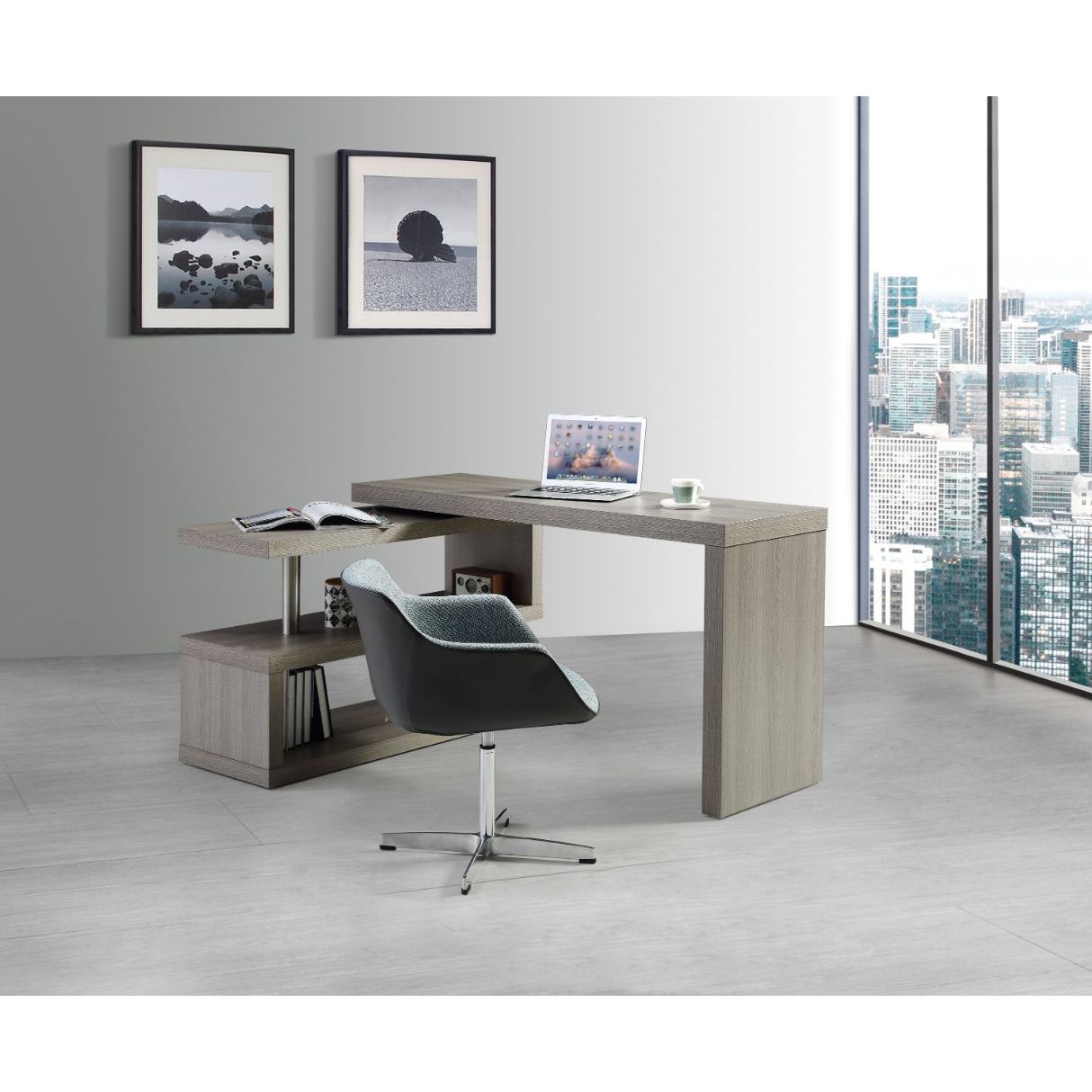 LP A33 Office Desk in Grey jnmfurniture Desk 17914-GR