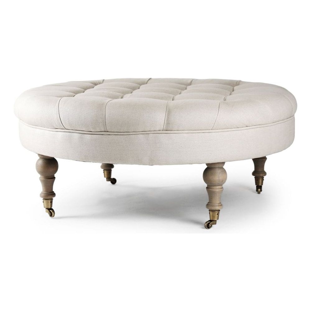 Maison Tufted Round Ottoman Zentique Ottomans & Poufs CF056-2 E255 A003