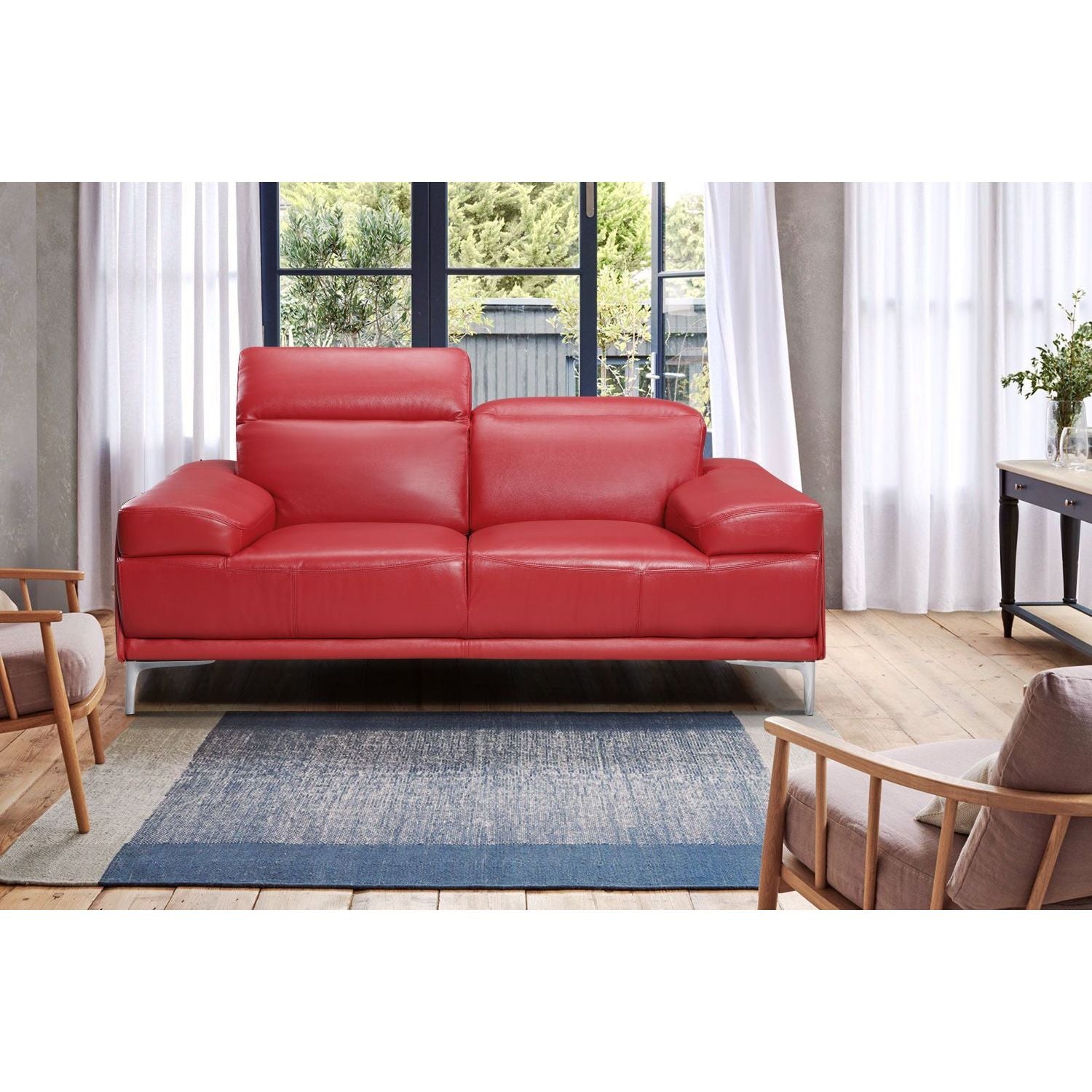 Nicolo Love Seat in Red jnmfurniture Loveseats 18981-L