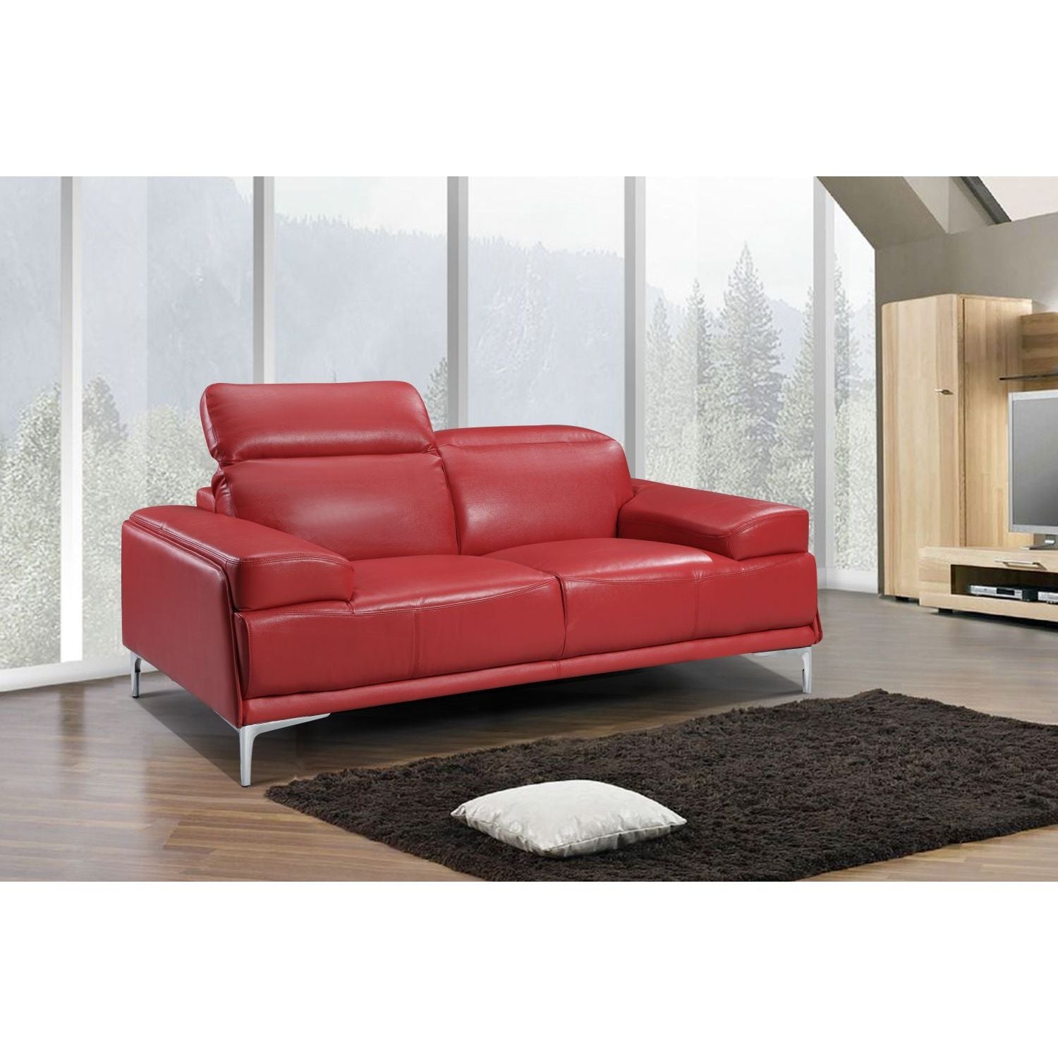 Nicolo Love Seat in Red jnmfurniture Loveseats 18981-L