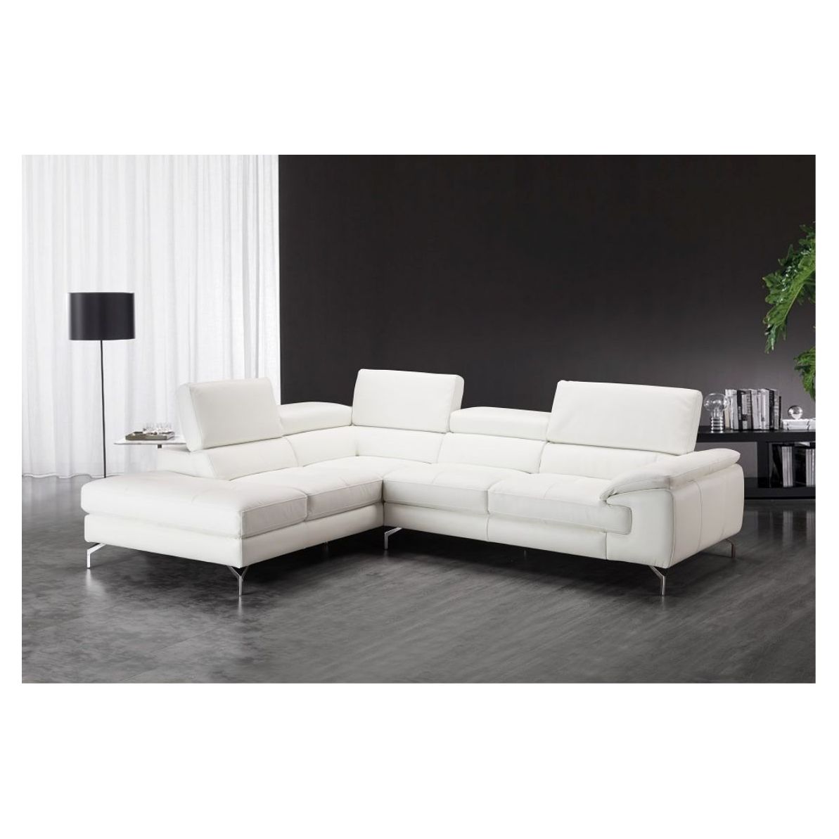 Nila Premium Leather Sectional In Left Facing Chaise jnmfurniture Sectionals Sectionals 18274-LHFC