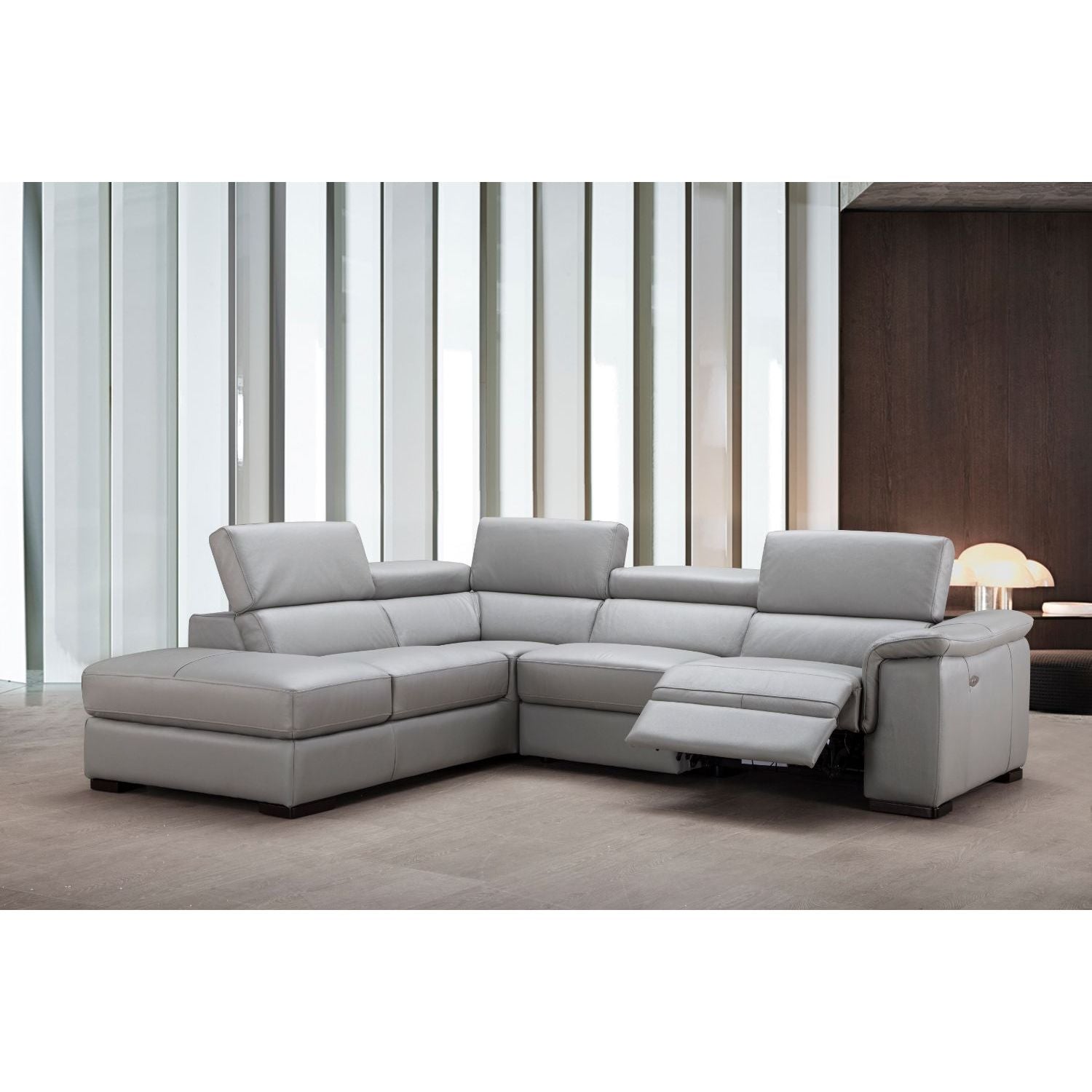 Perla Premium Leather Sectional in Left Hand Facing Chaise jnmfurniture Sectionals Sectionals 18231-LHFC