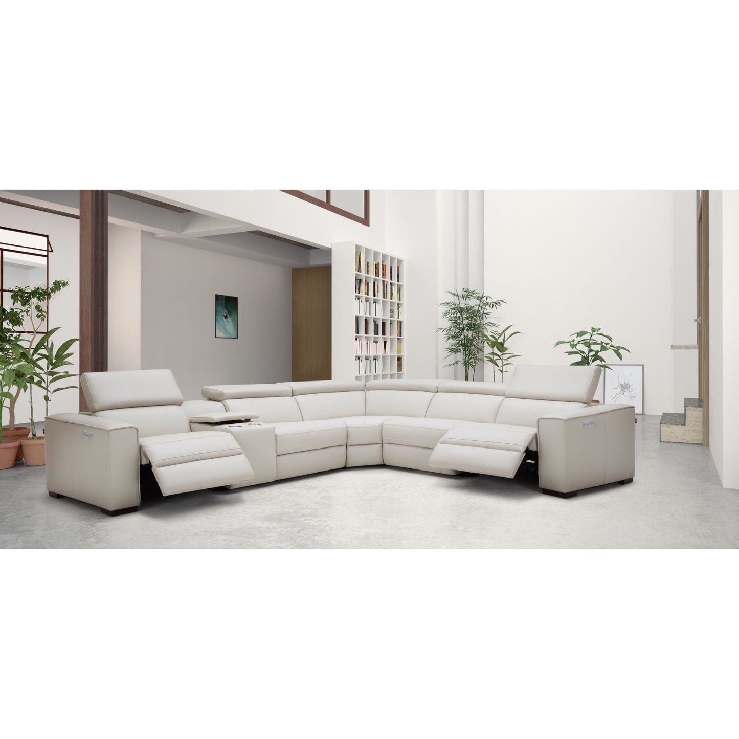 Picasso Motion Sectional in Silver Grey jnmfurniture Sectionals 18865-SG